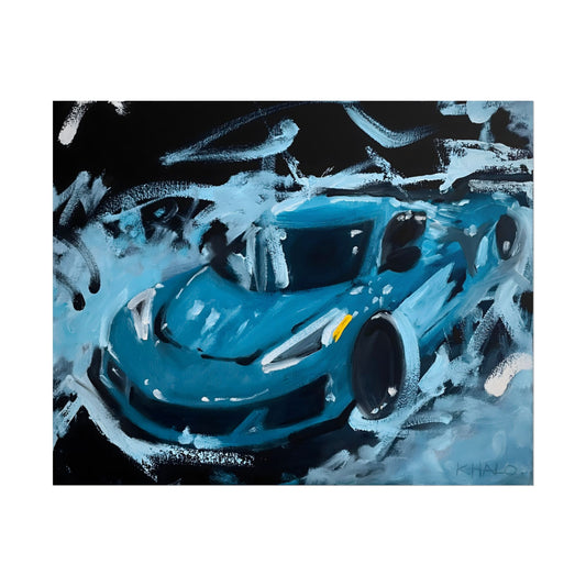 "TEAL CAR" Art Print
