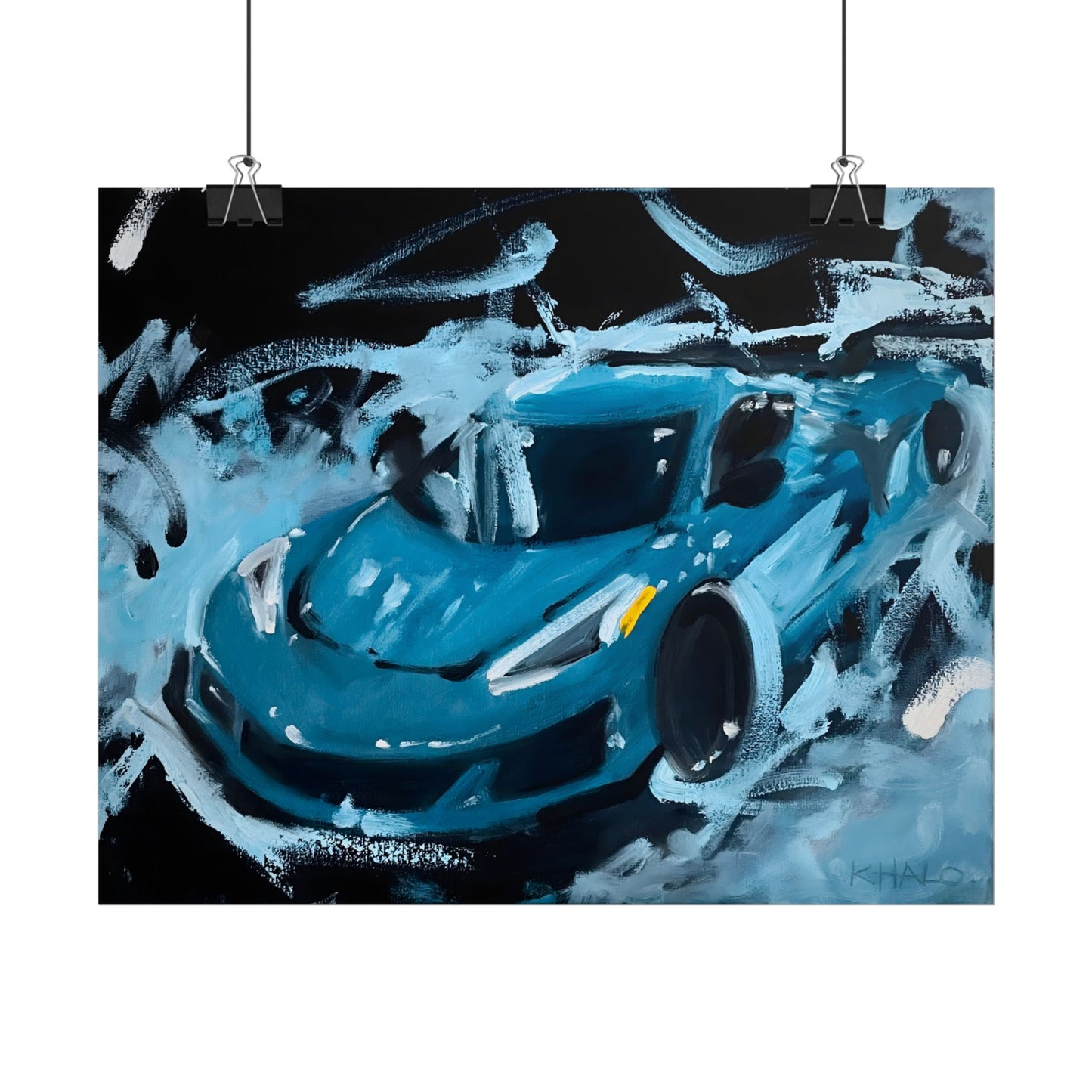 "TEAL CAR" Art Print