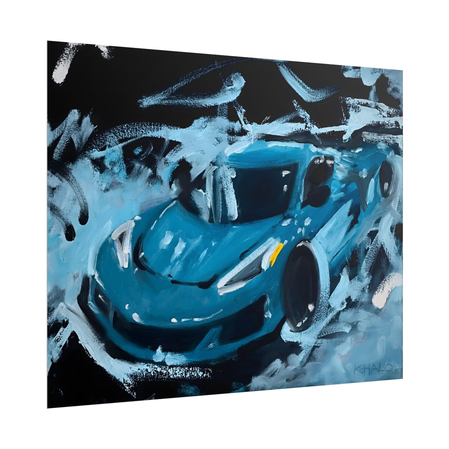 "TEAL CAR" Art Print
