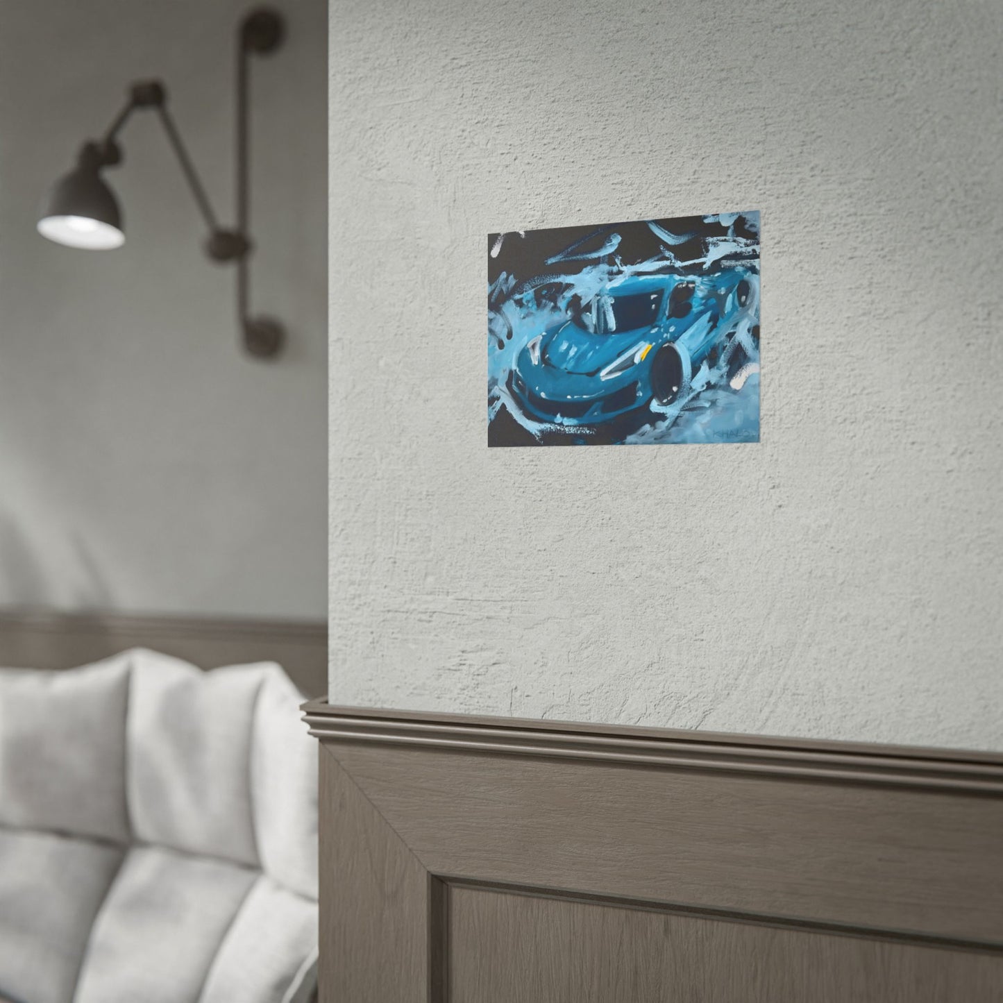 "TEAL CAR" Art Print