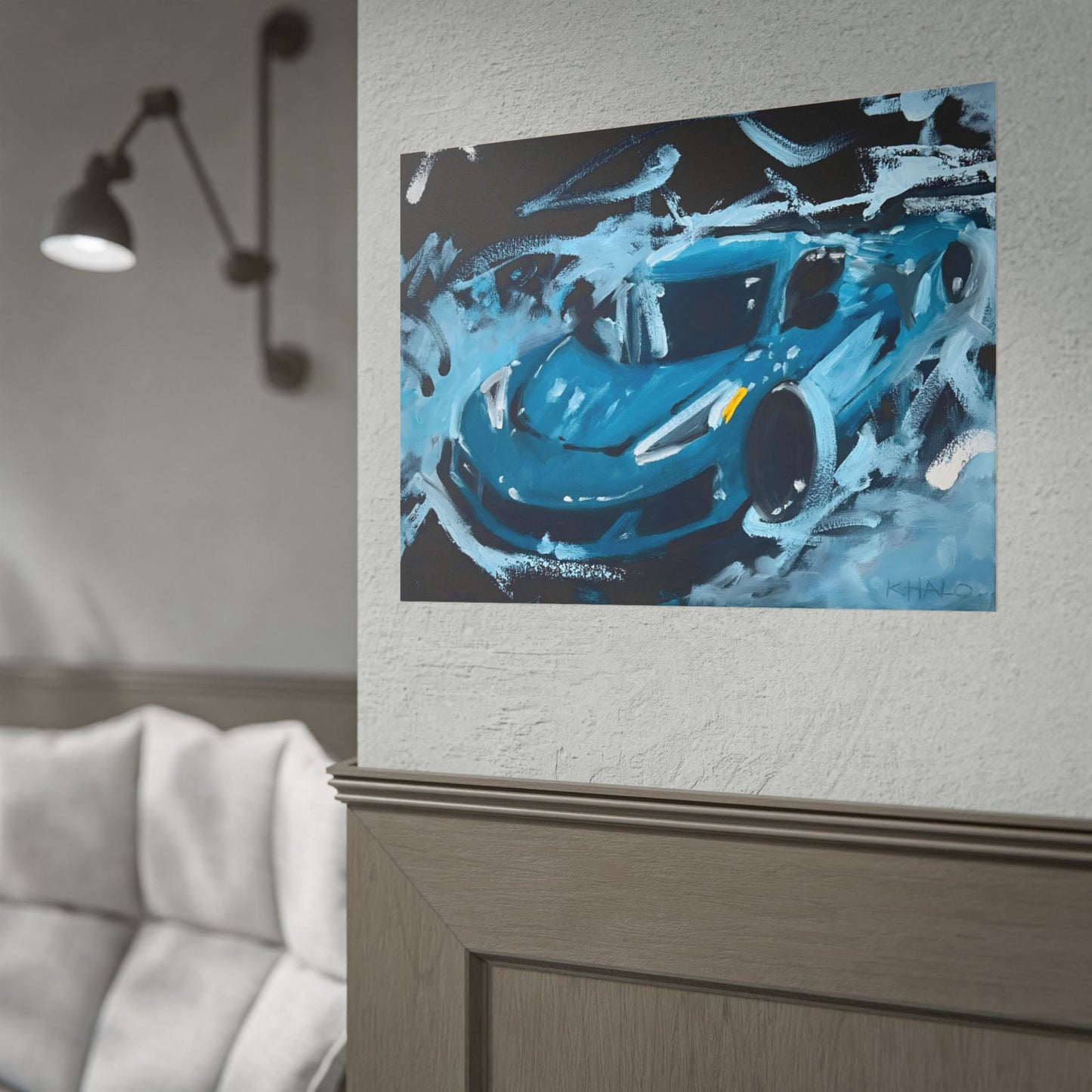 "TEAL CAR" Art Print